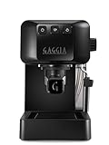 Gaggia EG2109 BLACK Macchina Manuale da Caffè Espresso, Macinato o Cialde, Sistema POD per Espressi Cremosi Con Cialde, Pre-Infusione Automatica, Nuovo Modello 2023, 100% Made in Italy