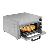 Forno per pizza, Forno elettrico per pizza 1 camera Commerciale in acciaio inox Pizza Forno 2000W, Temperatura fino a 350°C per pizza, pane, prodotti da forno