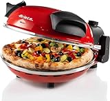Ariete 909 Pizza 4' Minuti, Forno per pizza, 1200 W, 5 livelli di cottura, Temperatura Max 400°C, Rosso