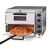 Forno pizza a 2 livelli con pietra refrattaria in cordierite, 3000W, 350°C Fornetto elettrico