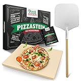 Pizza Divertimento Pietra refrattaria per pizza da forno - Con pala per pizza - Pietre di cordierite - Base croccante e condimento gustoso